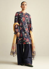 3-PC Unstitched Digital Printed Chiffon Coco By Zara Shahjahan | Meadow-1B
